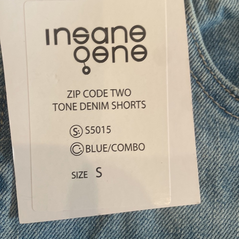 NWT Insane Zone two tone zip shorts size small - Picture 8 of 8